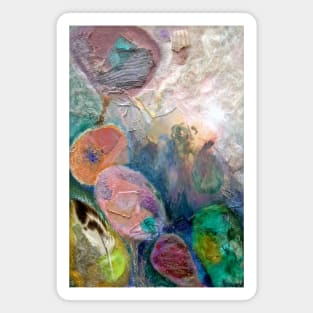 Ethereal Figure, in green, blue and pink Magnet